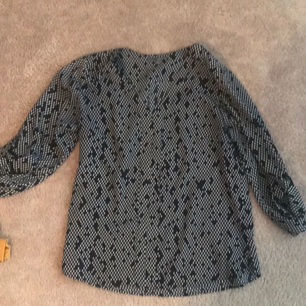 Black and white blouse!